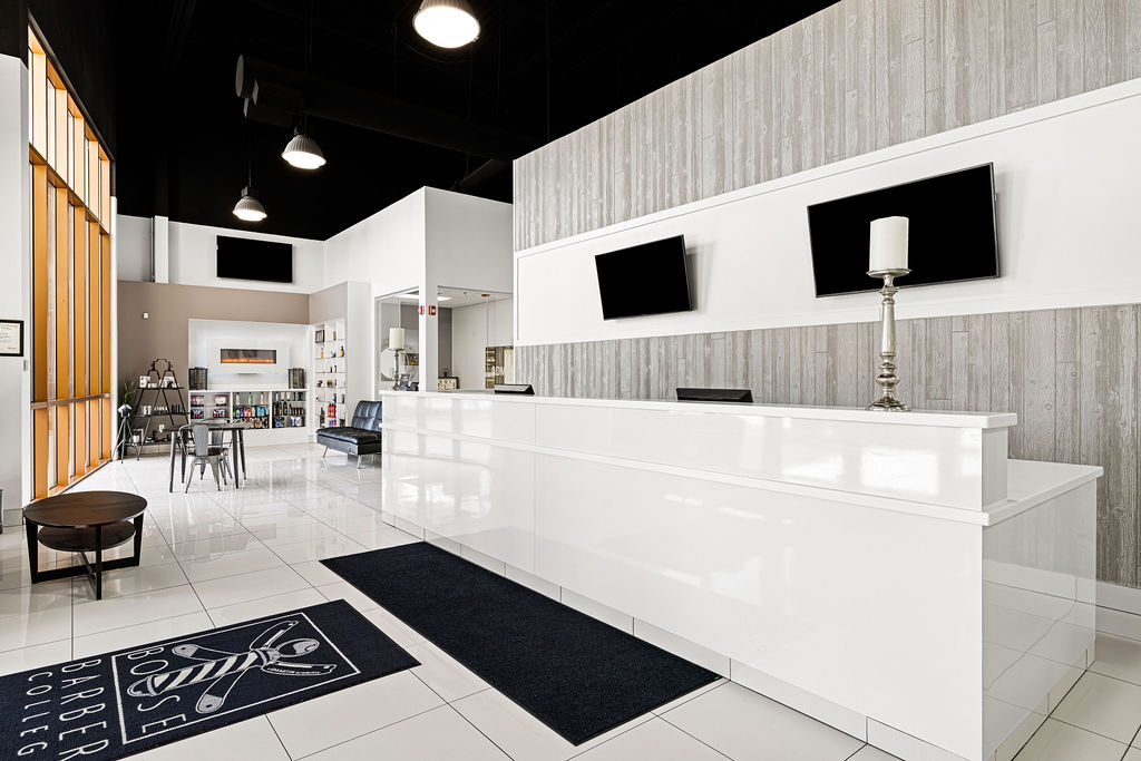 Front desk at Boise Barber College